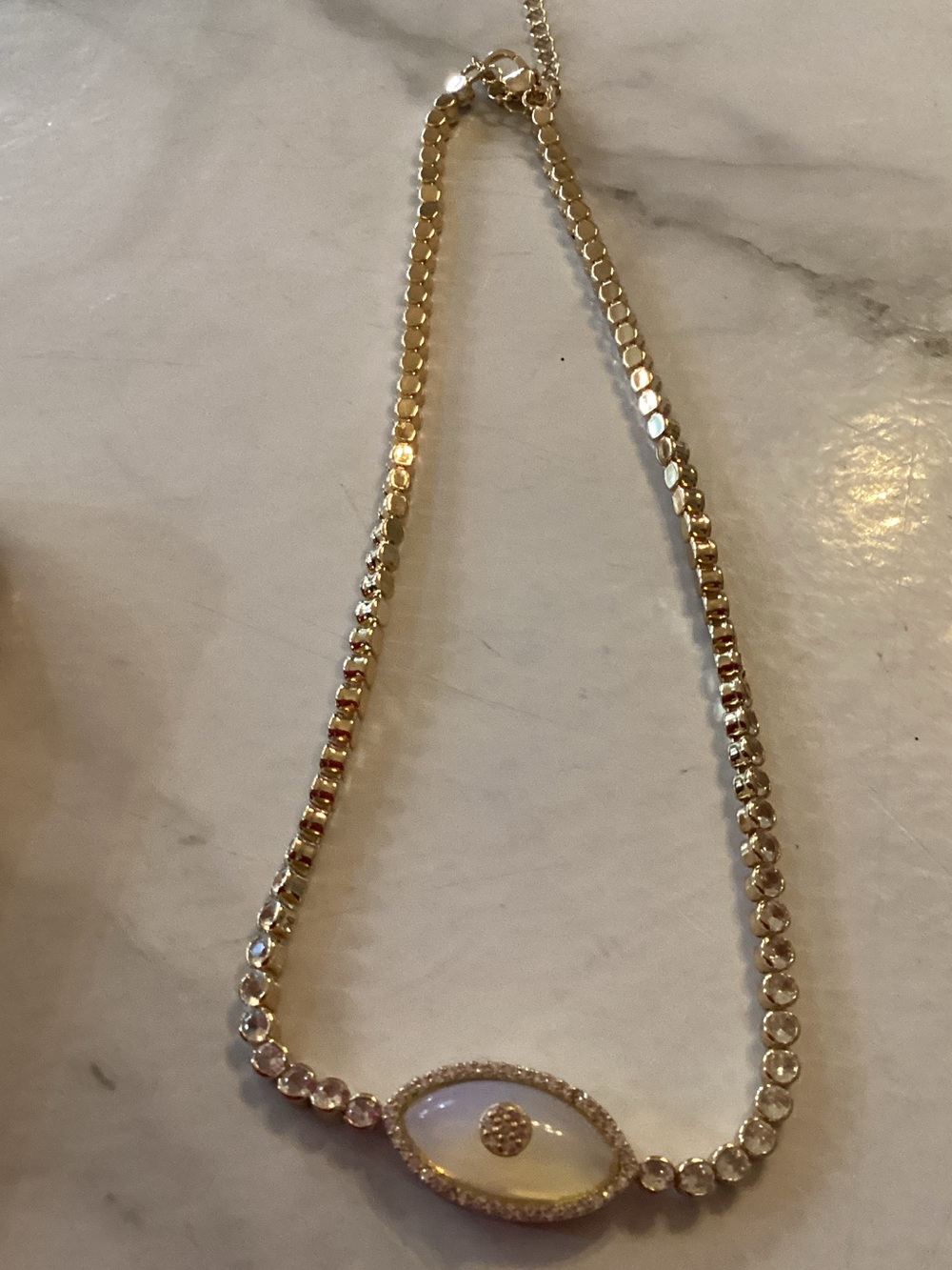 Brook and Bloom 18K Gold Plated Evil Eye Tennis Choker